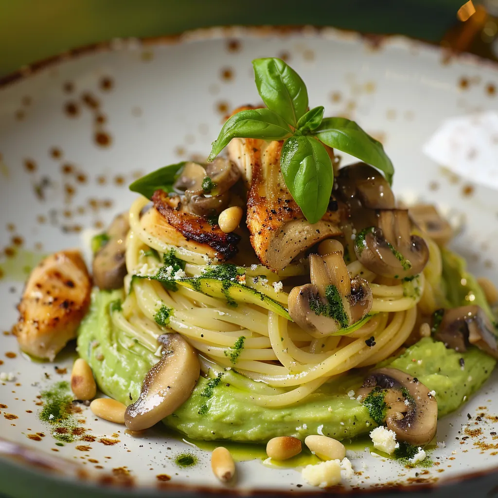 Poulet aux champignons savoureux