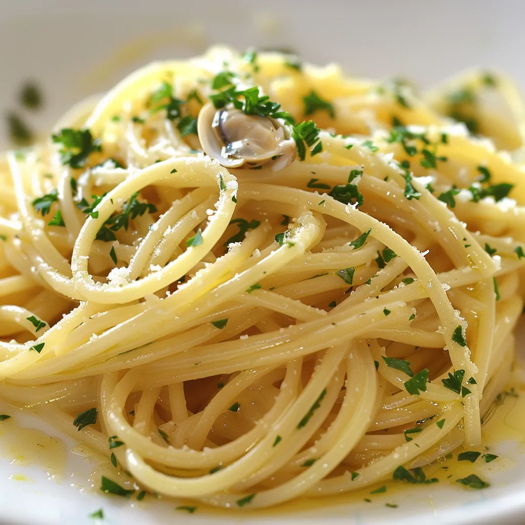 Spaghettis aux coques au vin blanc