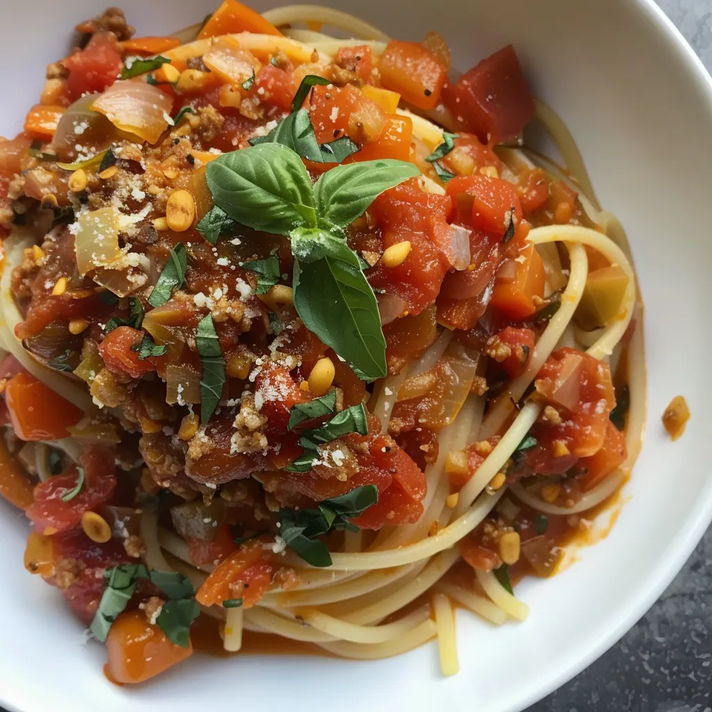 Délicieuse version veggie des spaghettis