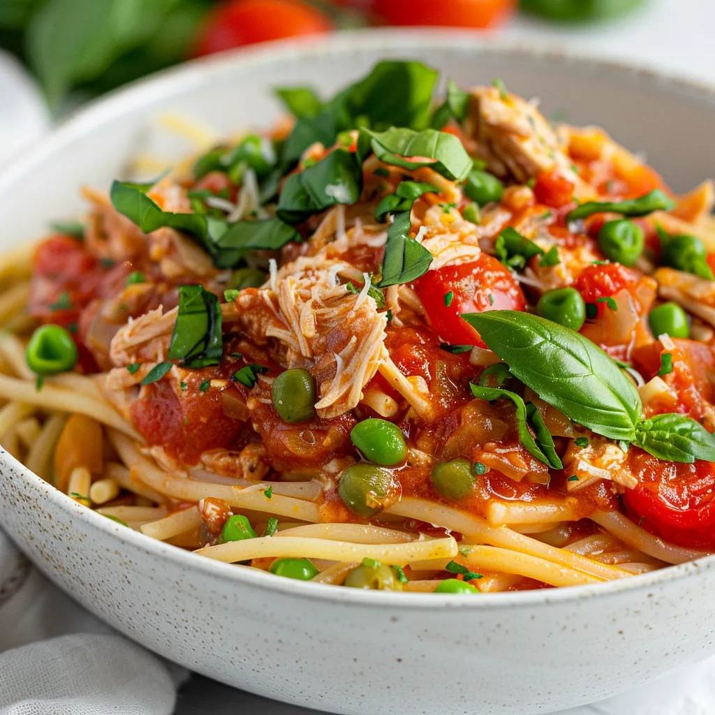 Voici de bons spaghettis au thon bien gourmands