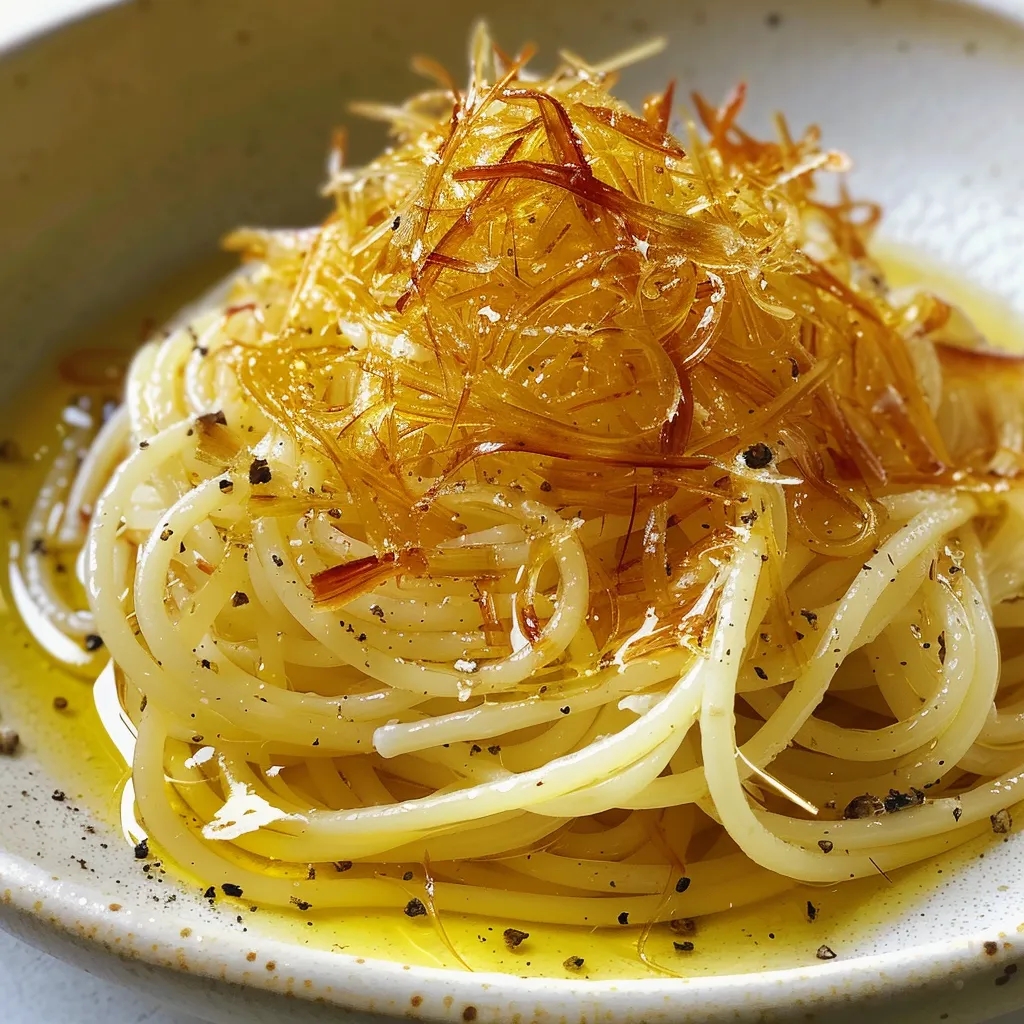 Poutargue et spaghettis