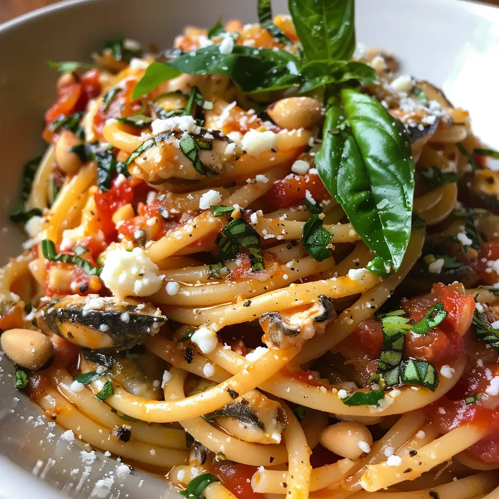 Pâtes aux sardines et pignons