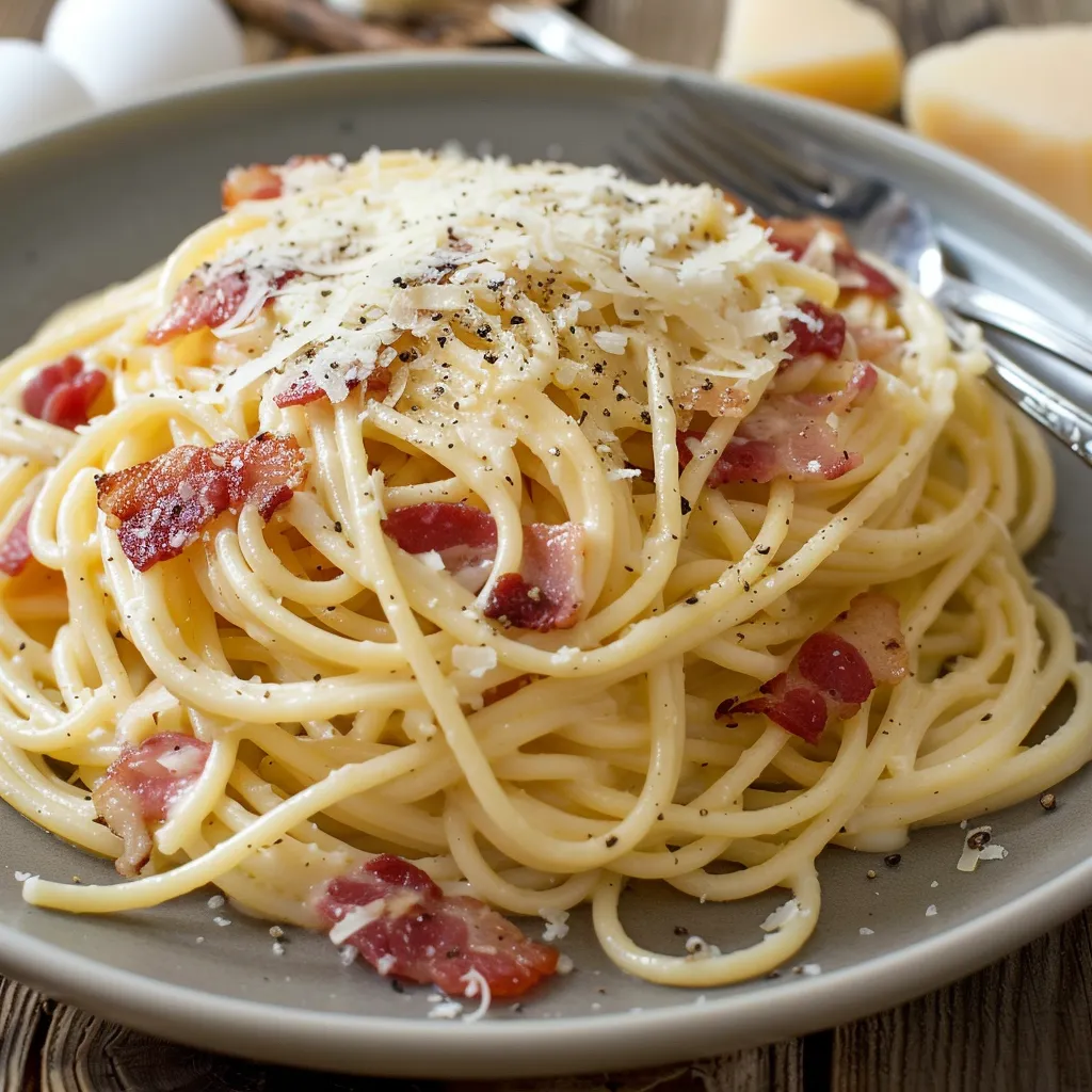 Carbonara maison simple et gourmande
