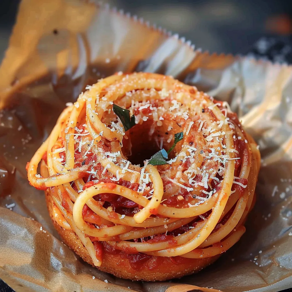 Donut spaghetti gourmand