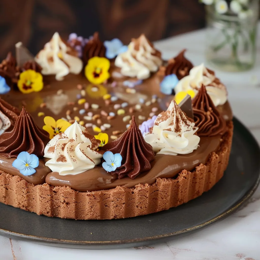 Tarte chocolat ganaches et sablé
