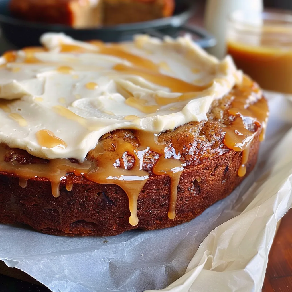 Gâteau moelleux banane et caramel salé irrésistible