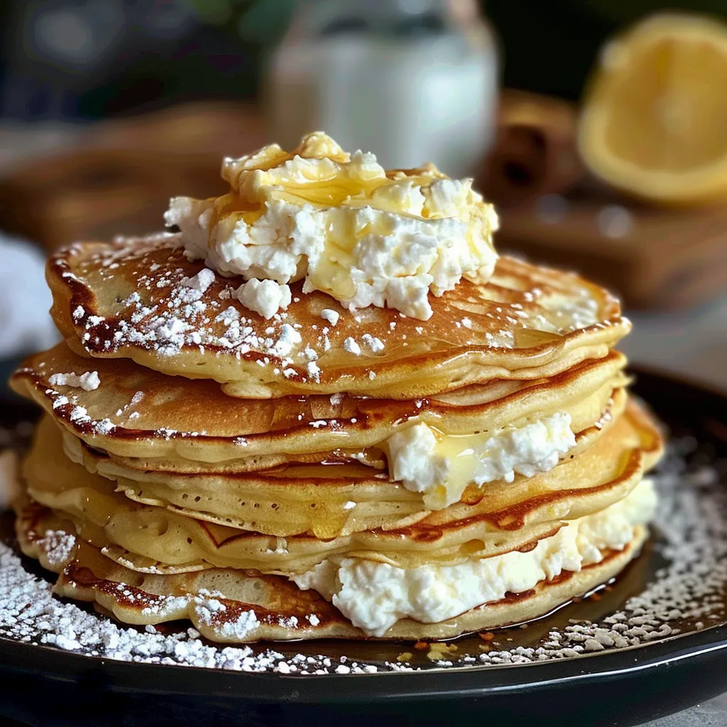 Citron pancakes ricotta moelleux