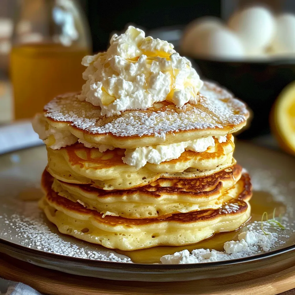 Préparez facilement de savoureux pancakes ultra moelleux au citron et ricotta