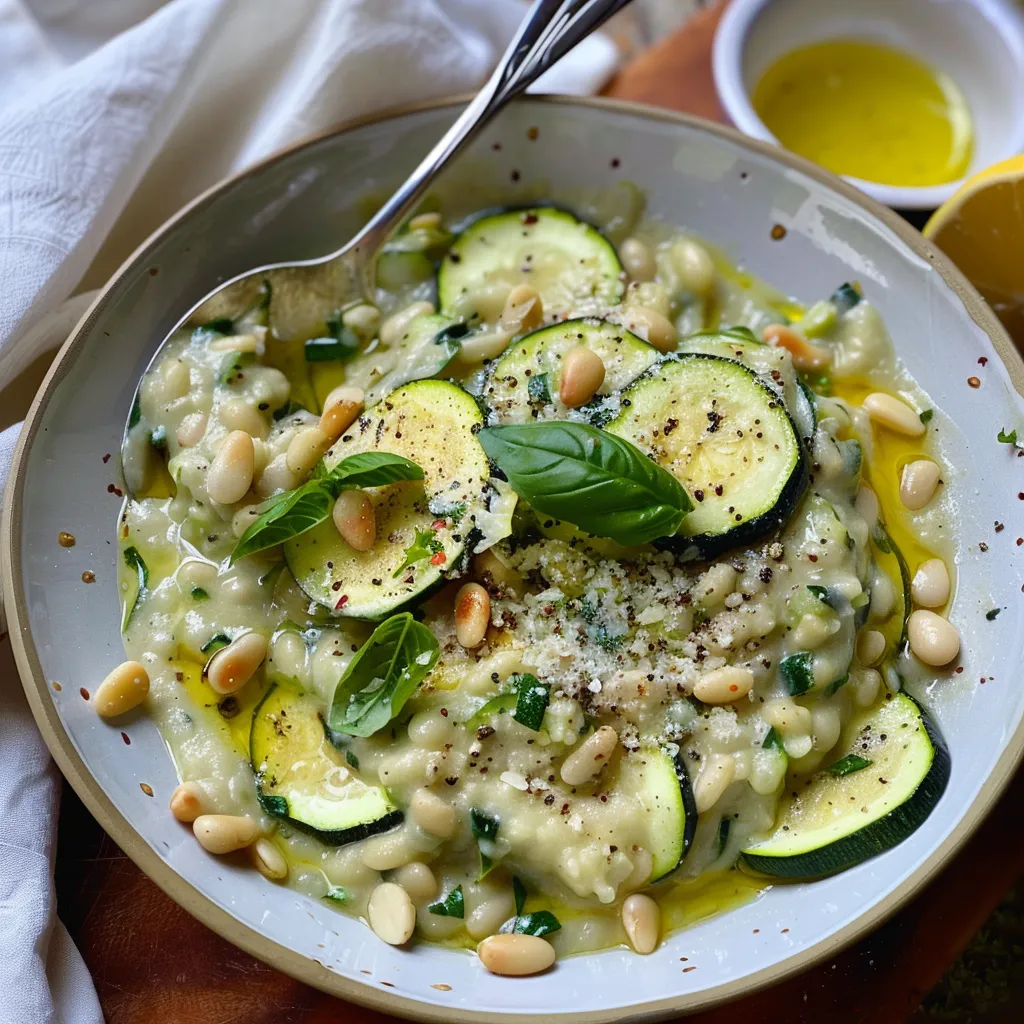 Plat crémeux courgette haricots blancs