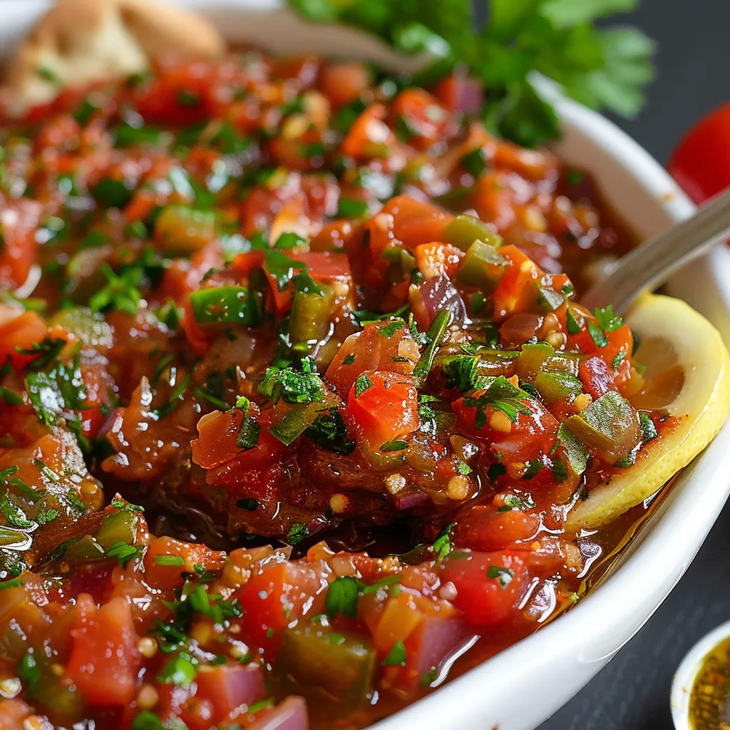 Ezme maison aux légumes frais