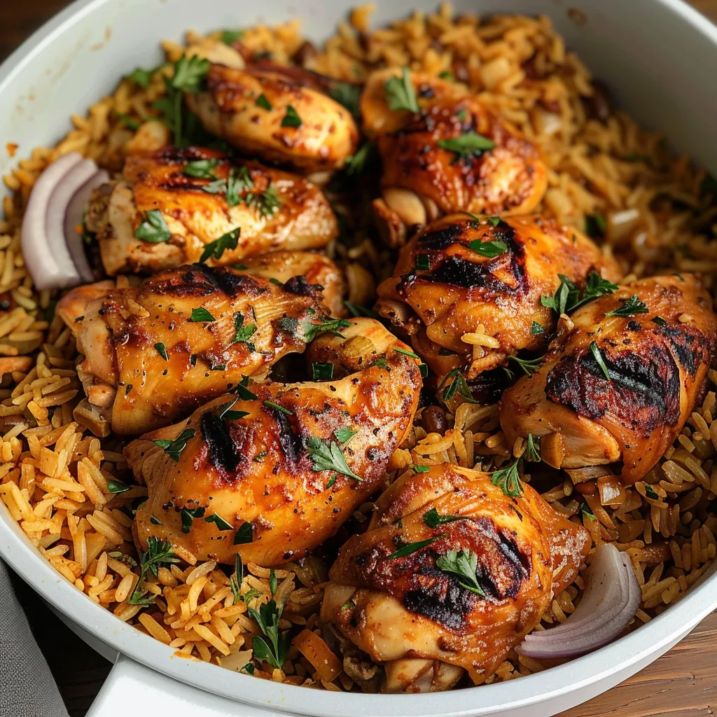 Poulet shawarma et riz extra parfumé