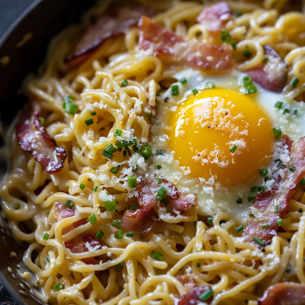 Ramen crémeux avec bacon et bière