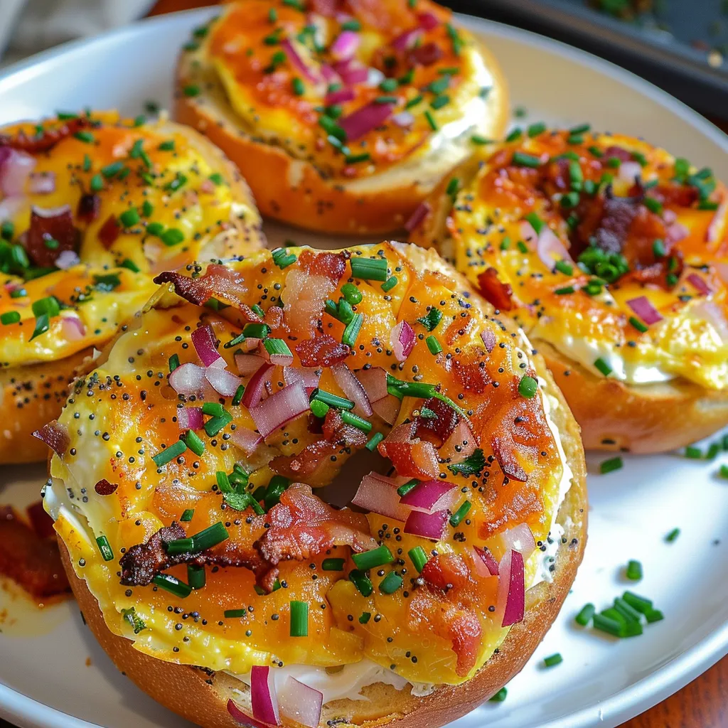 Bagels façon quiche moelleux