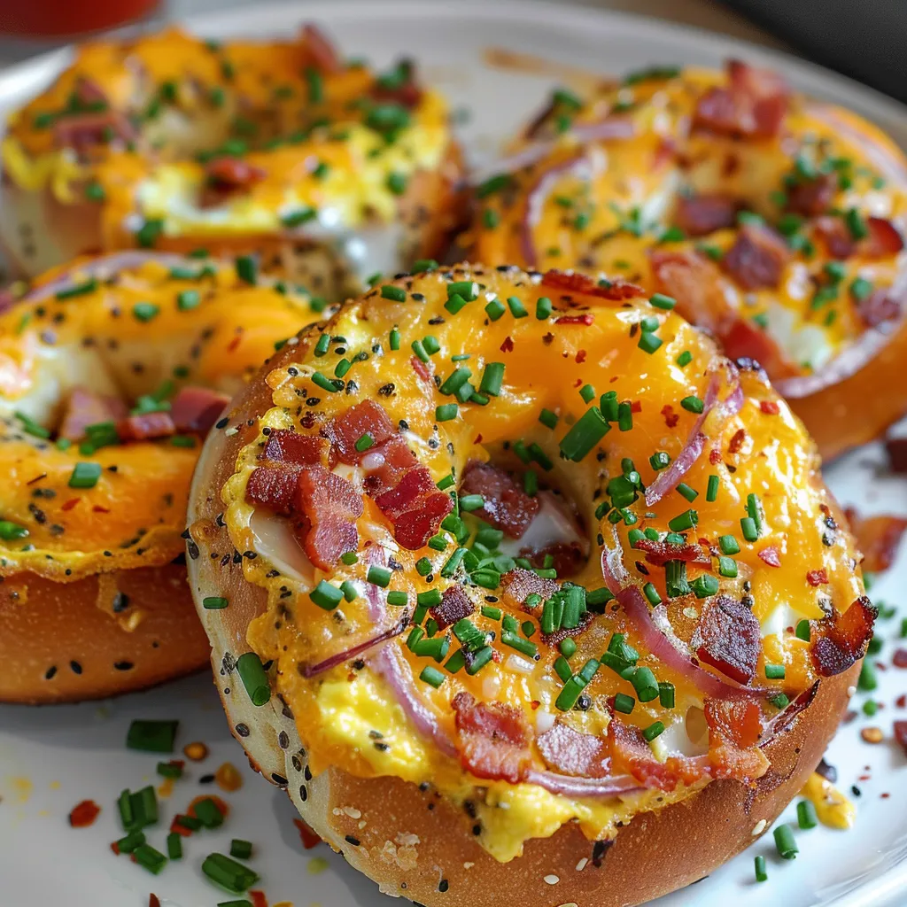 Bagels gourmands façon quiche