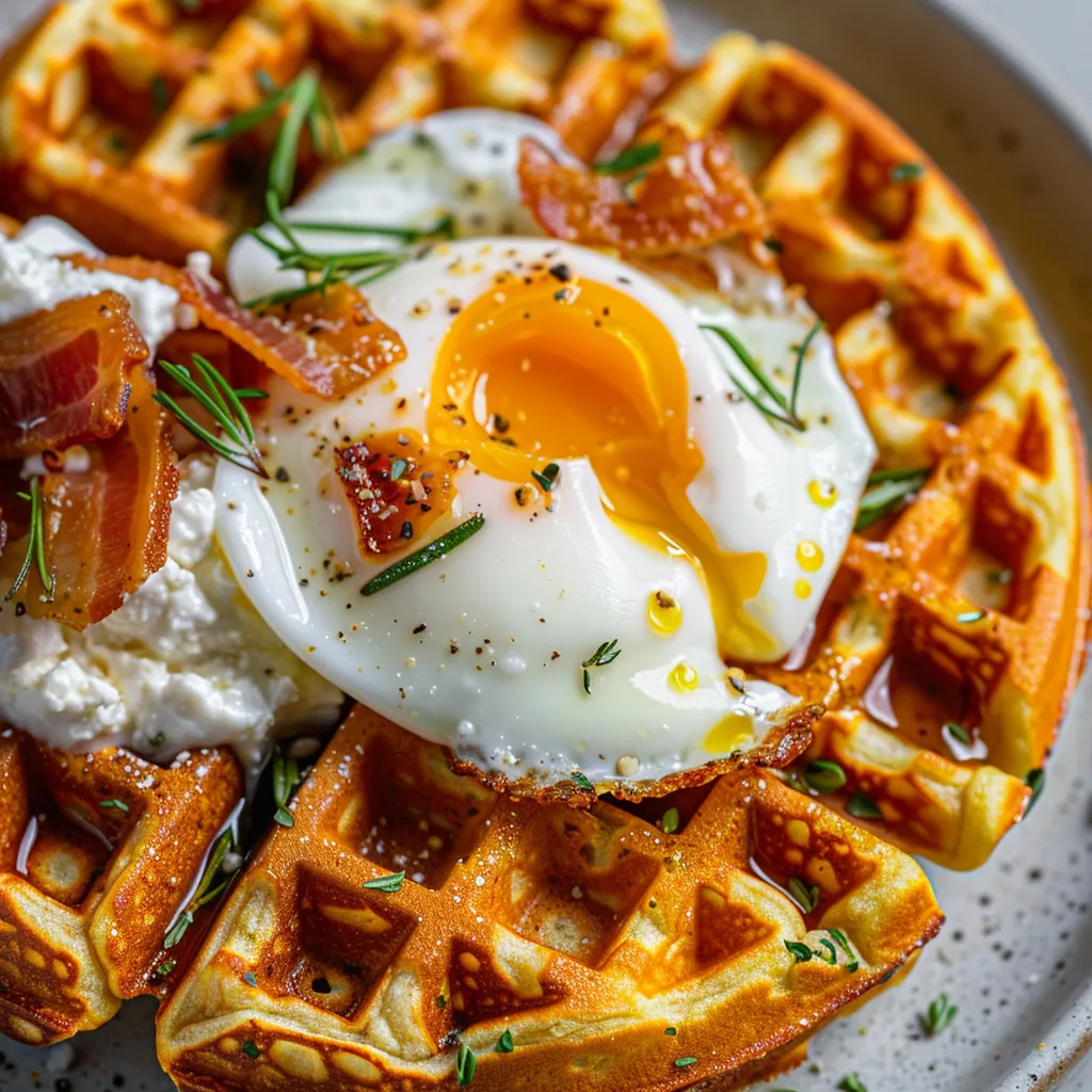 Délicieuses gaufres chèvre