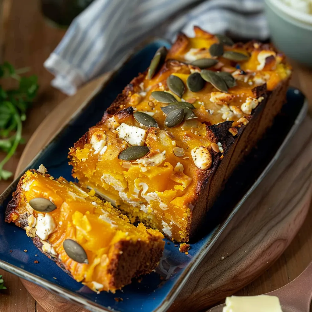 Cake à la courge butternut et feta