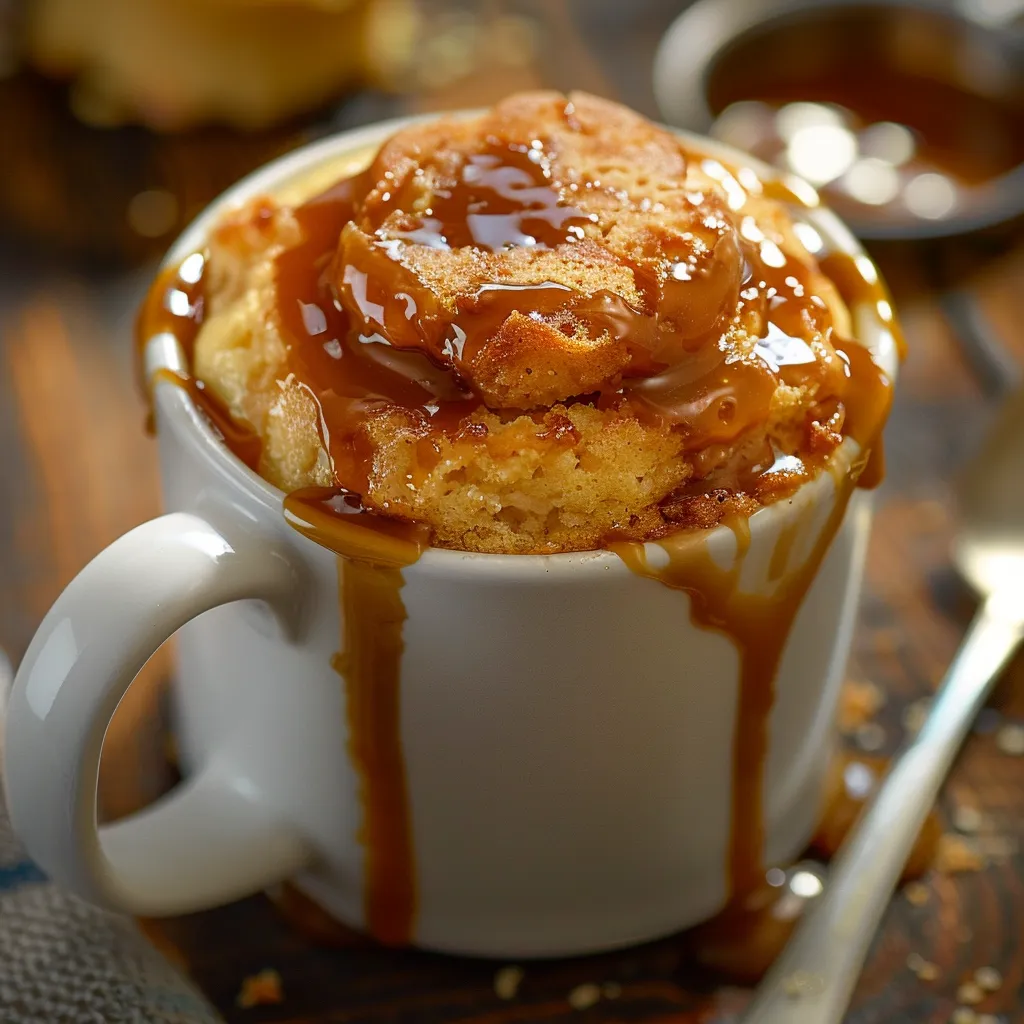 Mug cake express caramel beurre salé