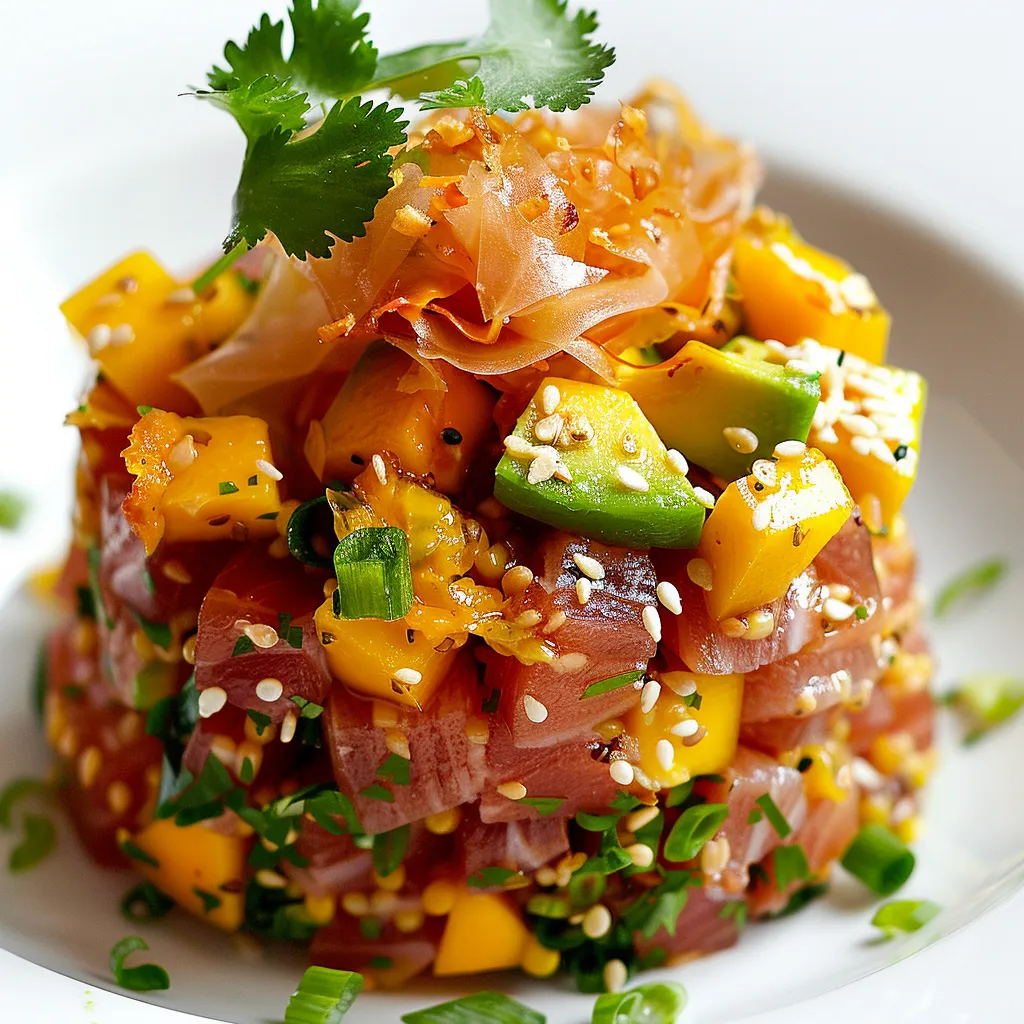 Thon avocat mangue frais