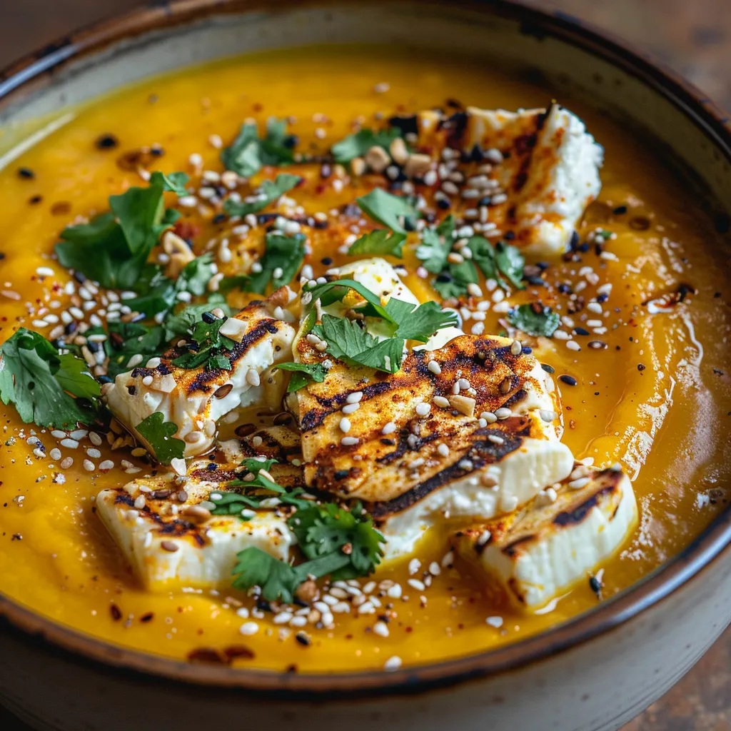 Velouté butternut et feta dorée, la solution parfaite pour les soirées fraîches