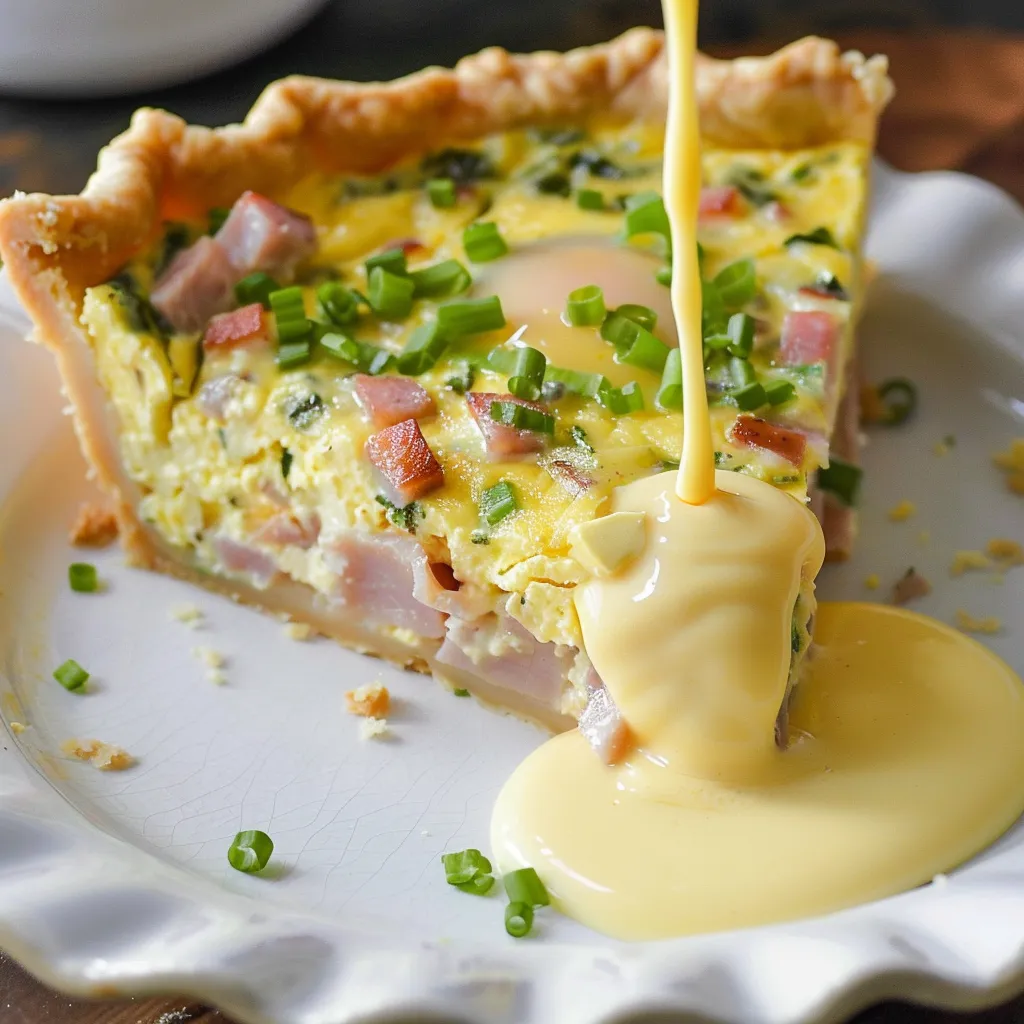 Gourmande quiche aux œufs et hollandaise
