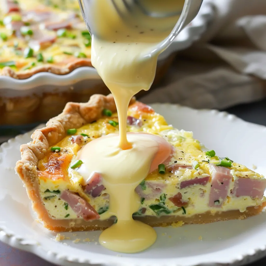 Quiche Eggs Benedict revisité maison avec sauce hollandaise