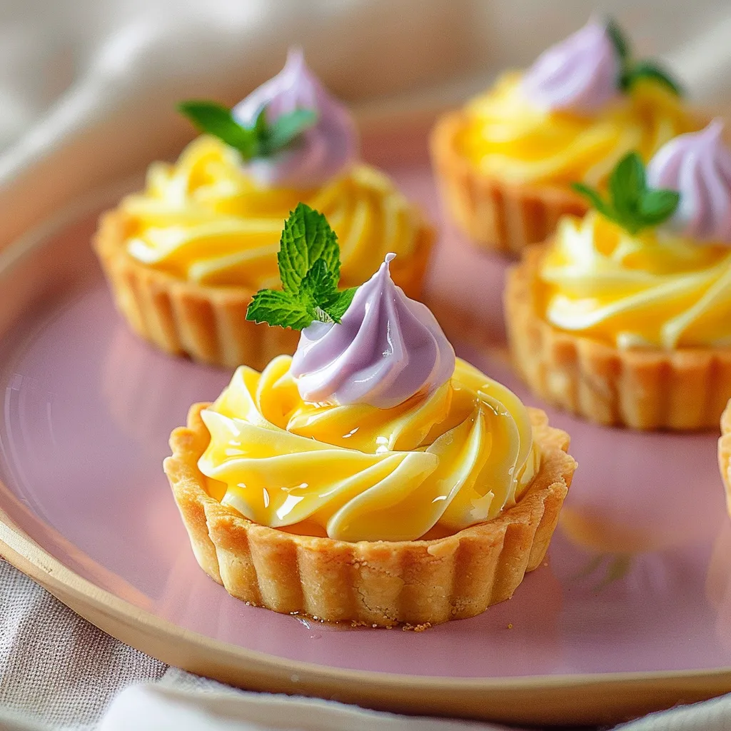 Tartelette citron meringue lilas