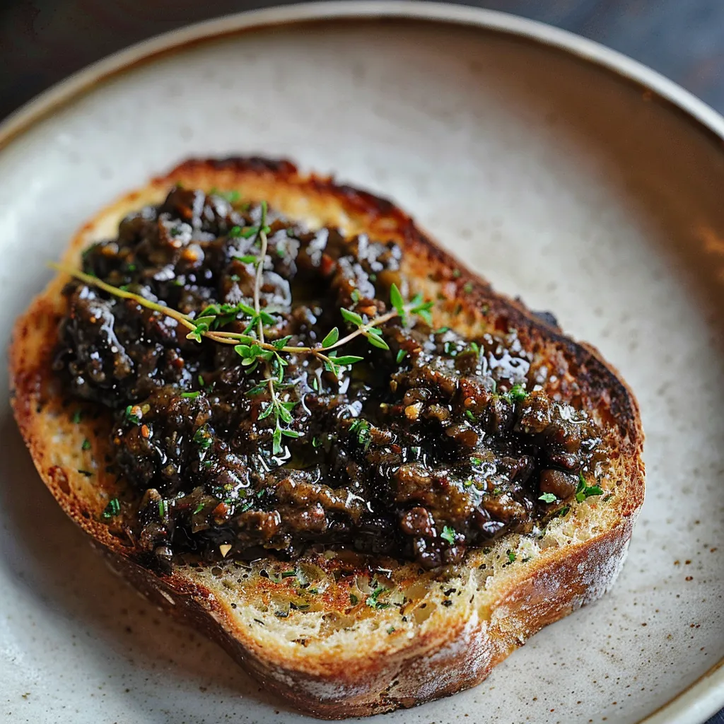 Un toast parfumé à la tapenade maison