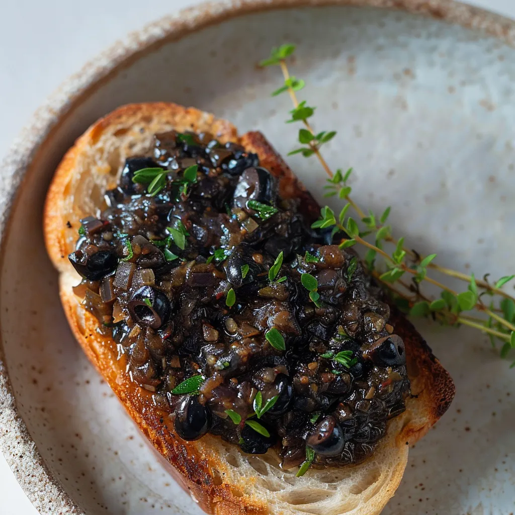 Réalisez un toast savoureux à la tapenade