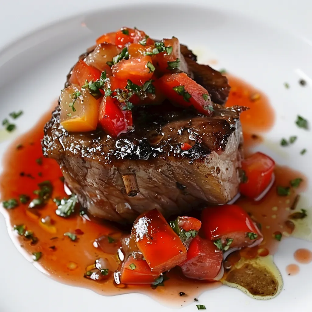 Gigot d'agneau façon basquaise aux parfums du Sud