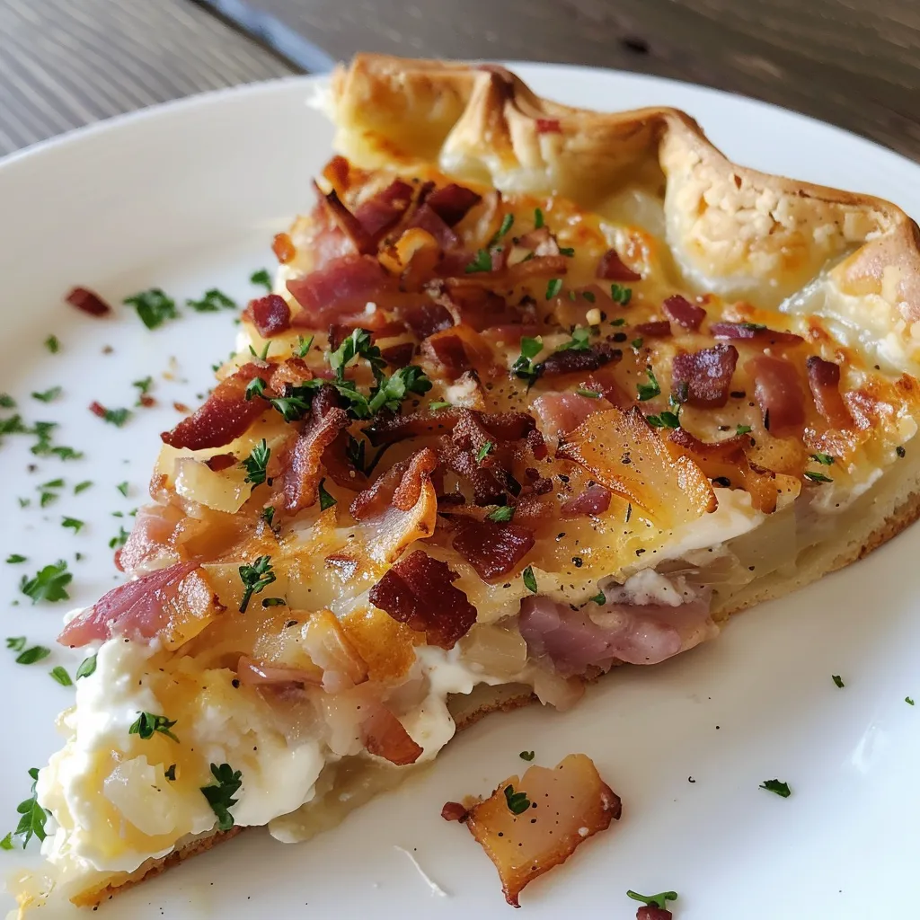 Savoureuse tarte aux lardons