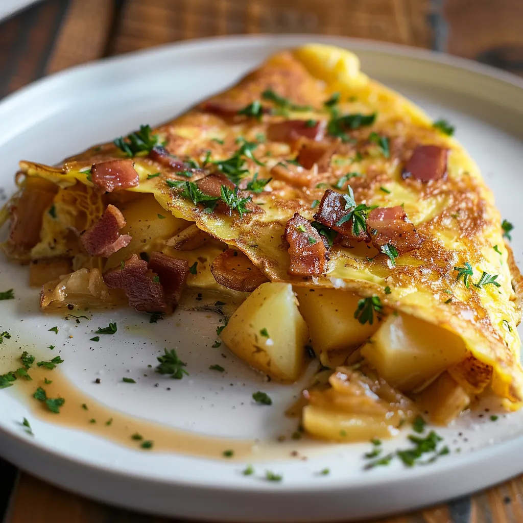 Délicieuse omelette alpine