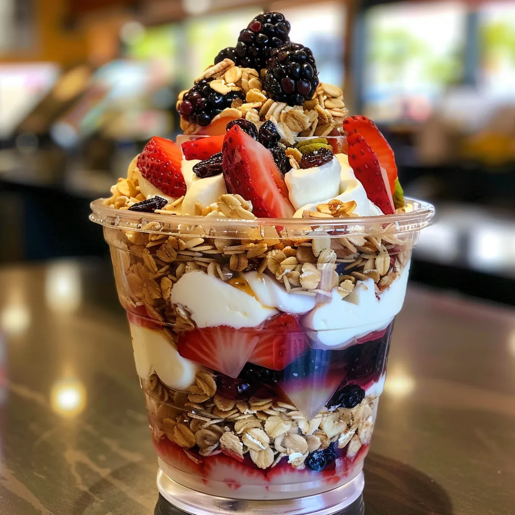 Verrines muesli fruits