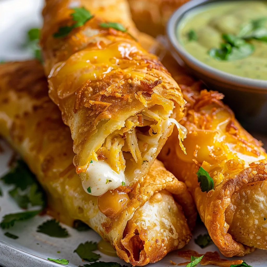 Rouleaux poulet fromage curry