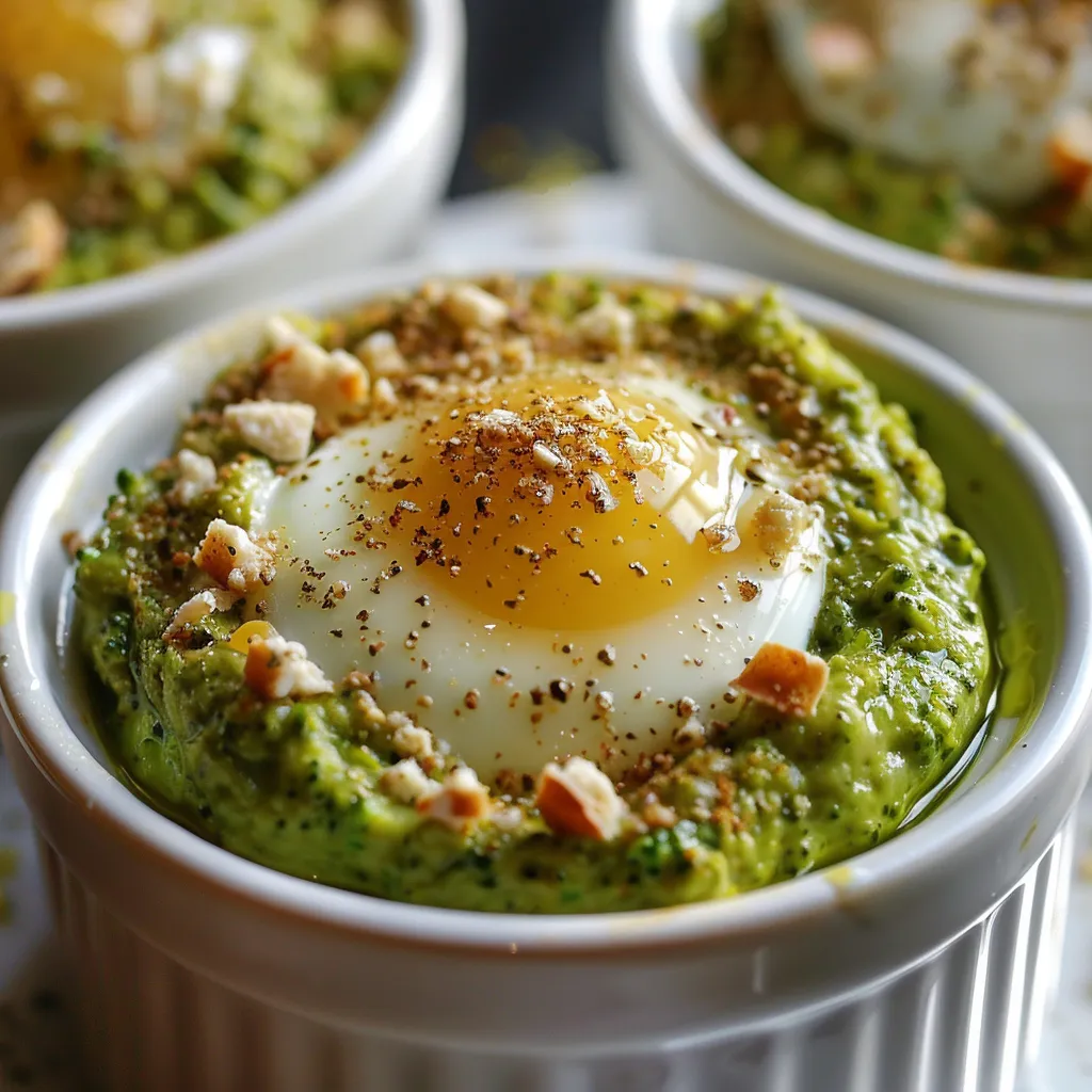 Préparation oeufs cocotte au bleu