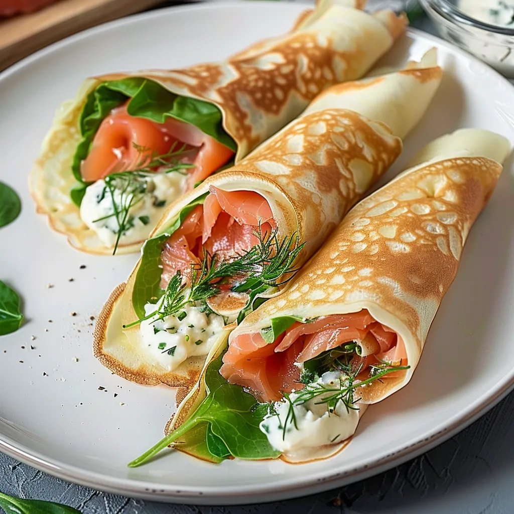 Dévorez ces crêpes bretonnes roulées au saumon fumé