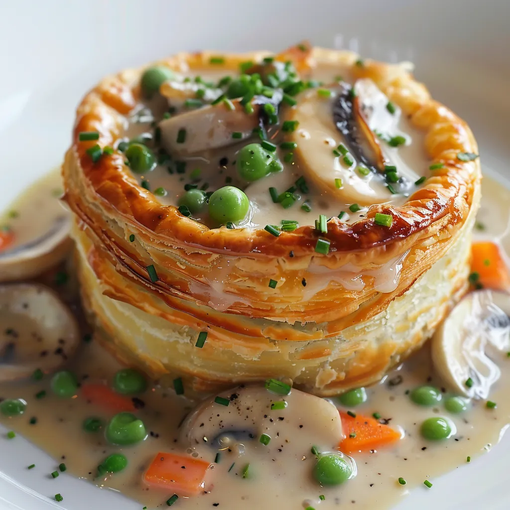 Vol-au-vent croustillant et savoureux prêt à déguster