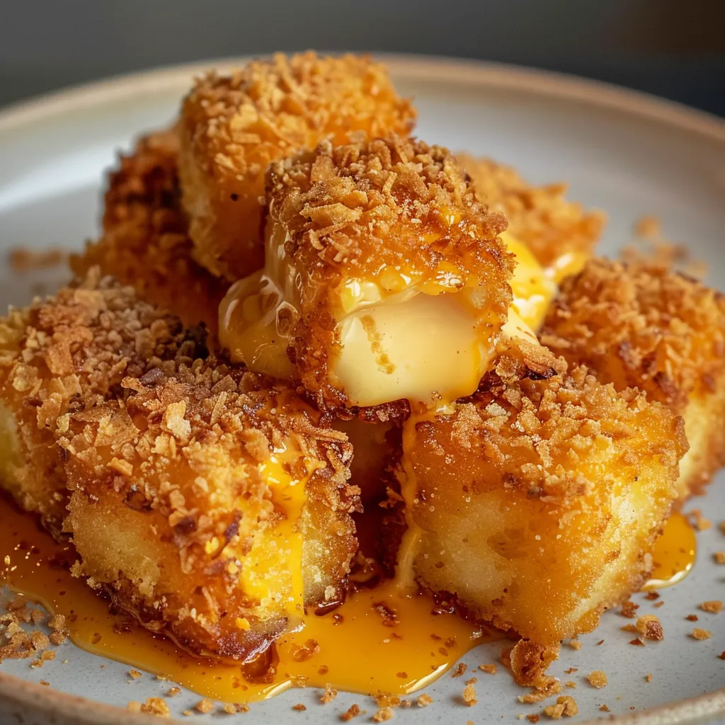 Croquette de poutine croustillante au cœur fondant