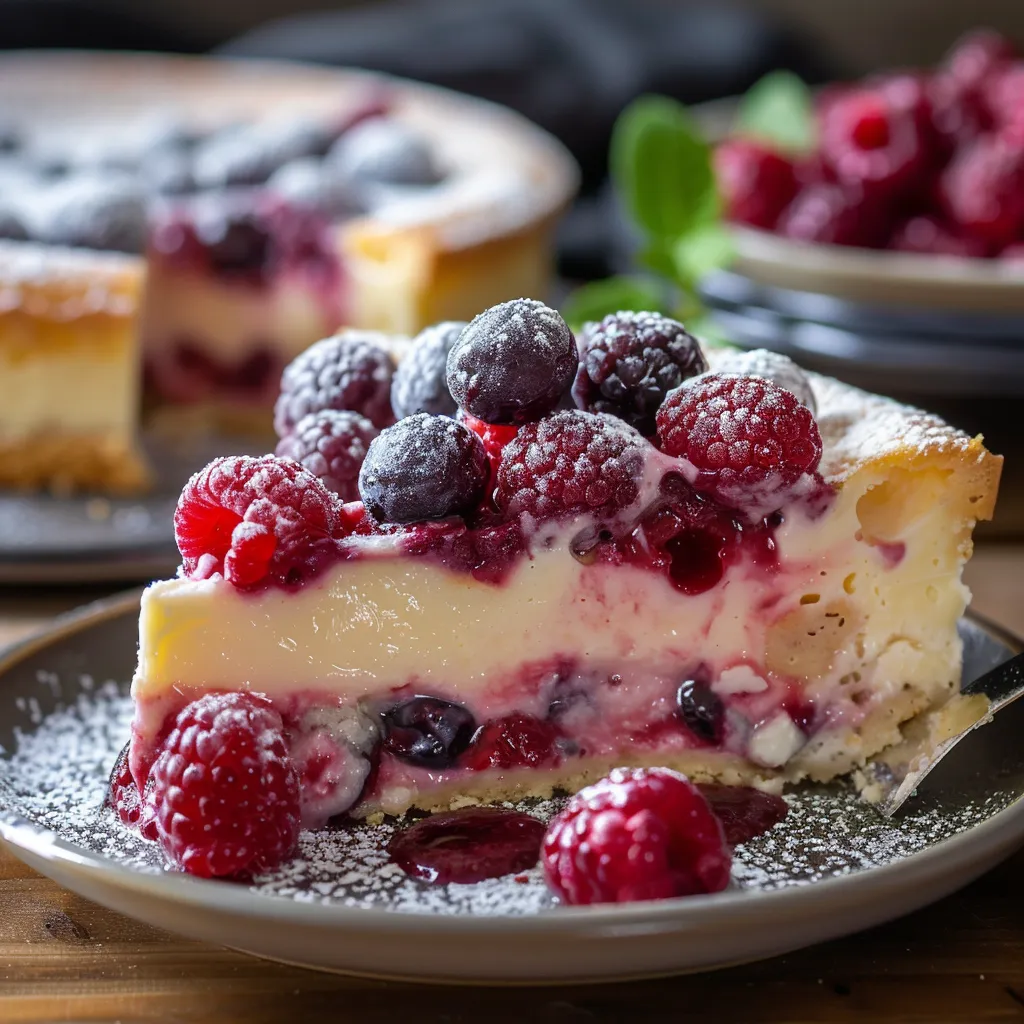 Pouding gourmand aux fruits surgelés