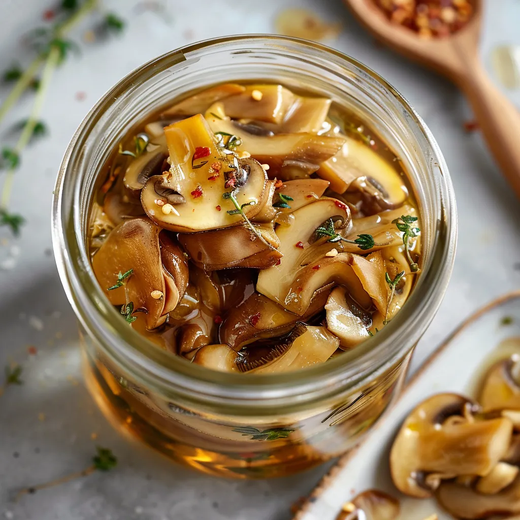 Champignons au thym et miel