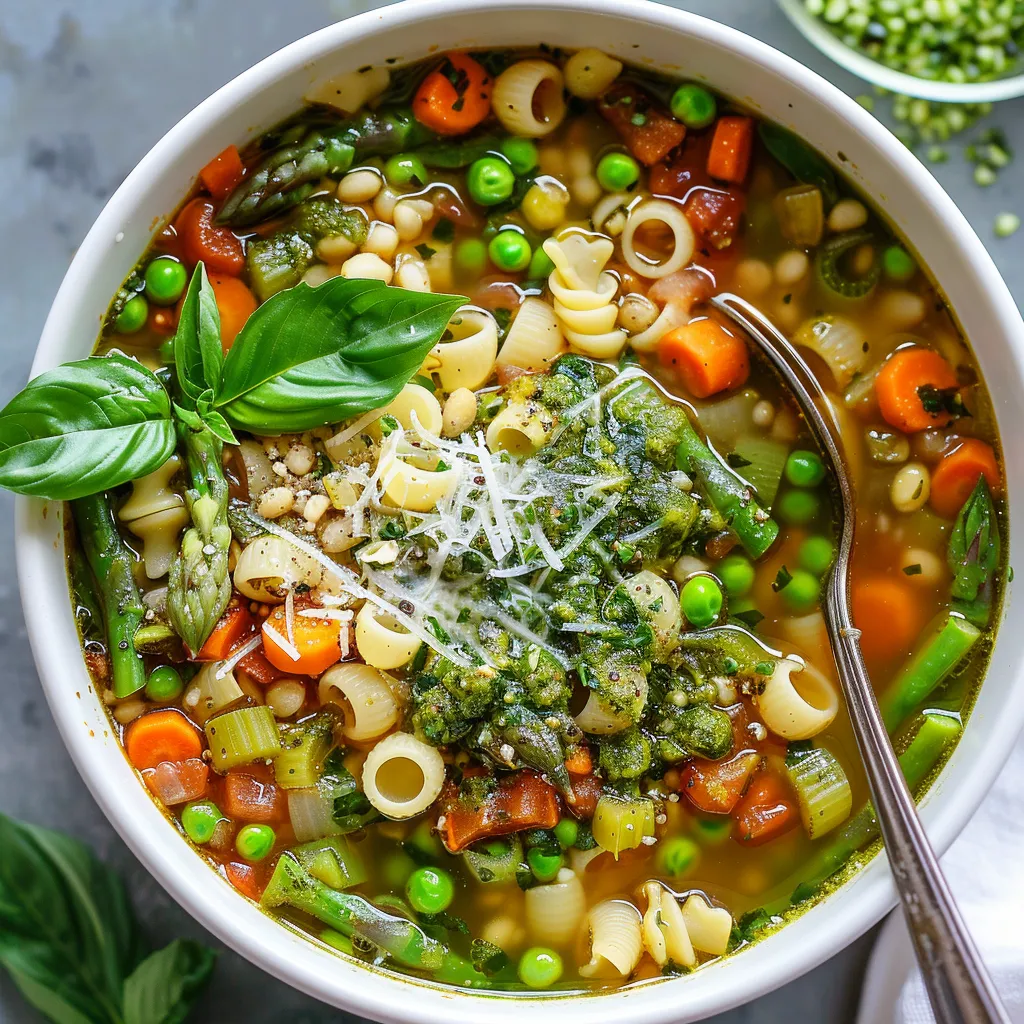 Minestrone frais et printanier