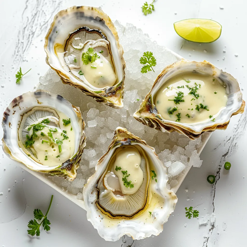 Huîtres coco citronnelle