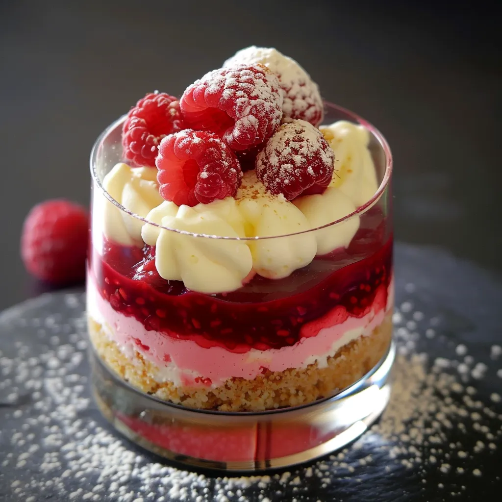 Framboises et biscuits roses
