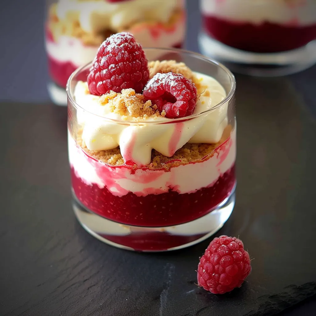 Tiramisu framboises biscuits roses gourmand