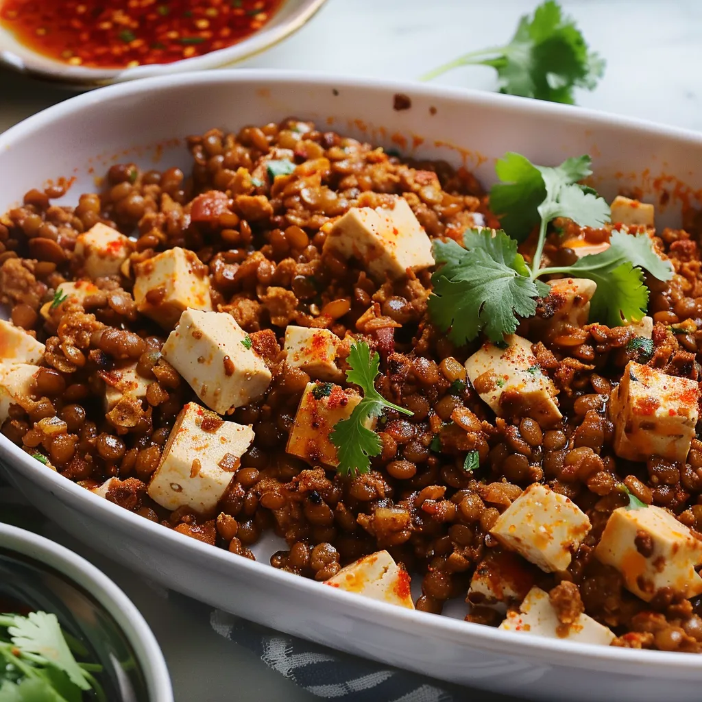 Alternative au tofu et lentilles