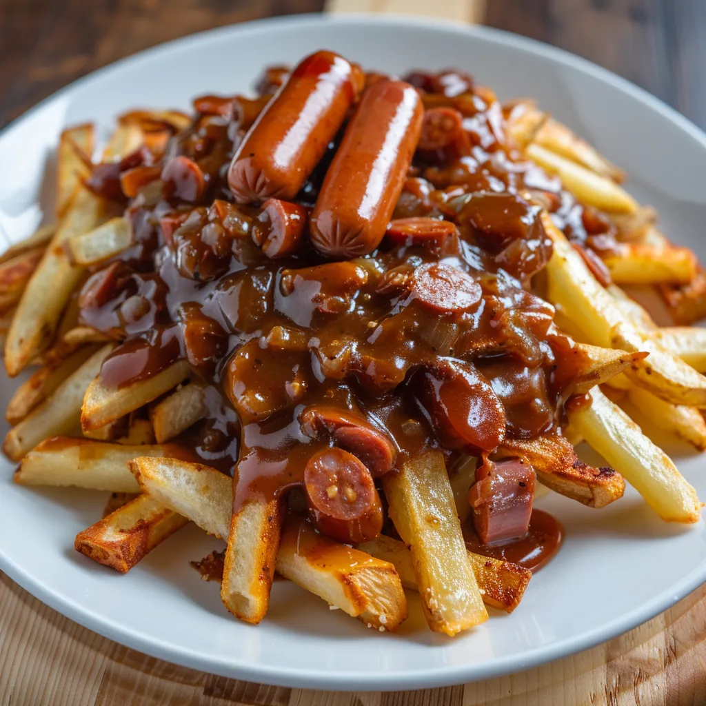 Prépare une poutine au campement facile et fondante