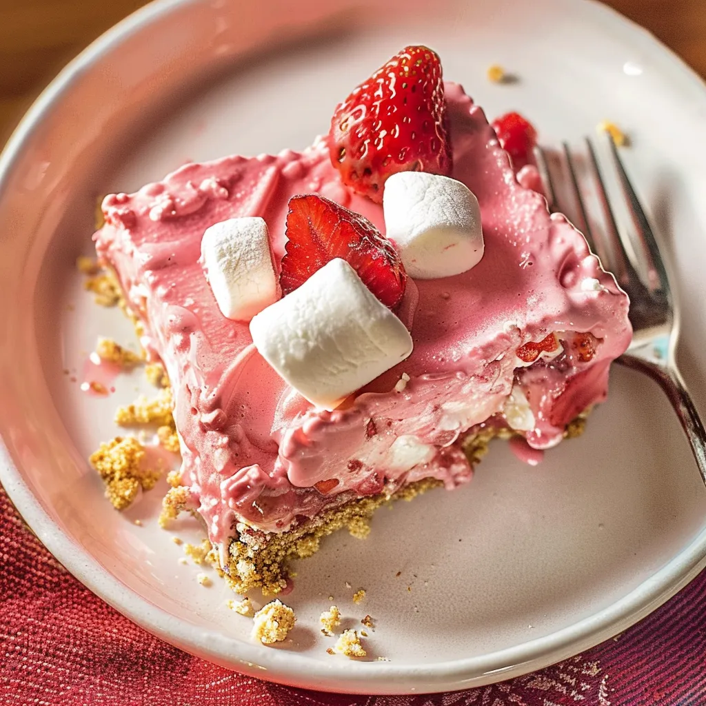 Carrés doux aux fraises