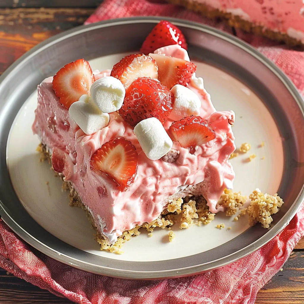 Carrés chiffon aux fraises maison
