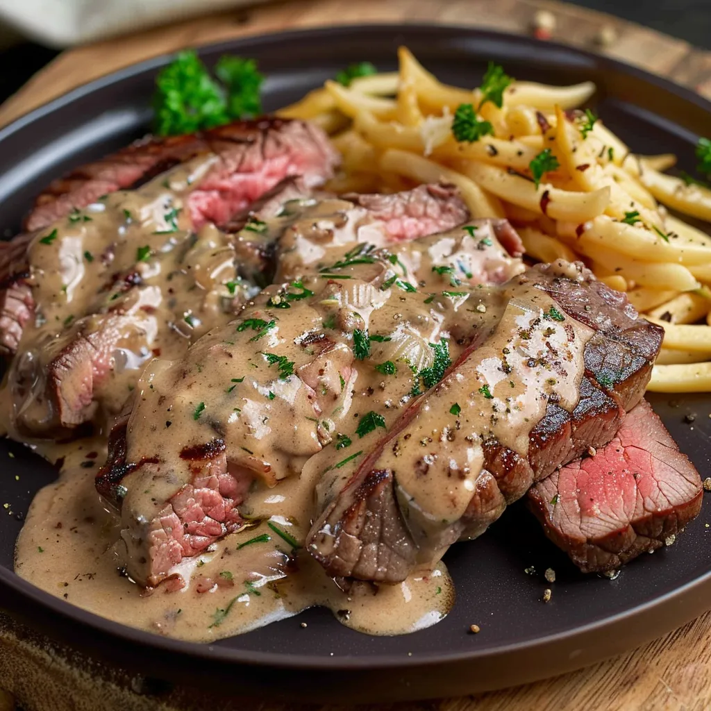 Bœuf Sauce Crémeuse au Poivre