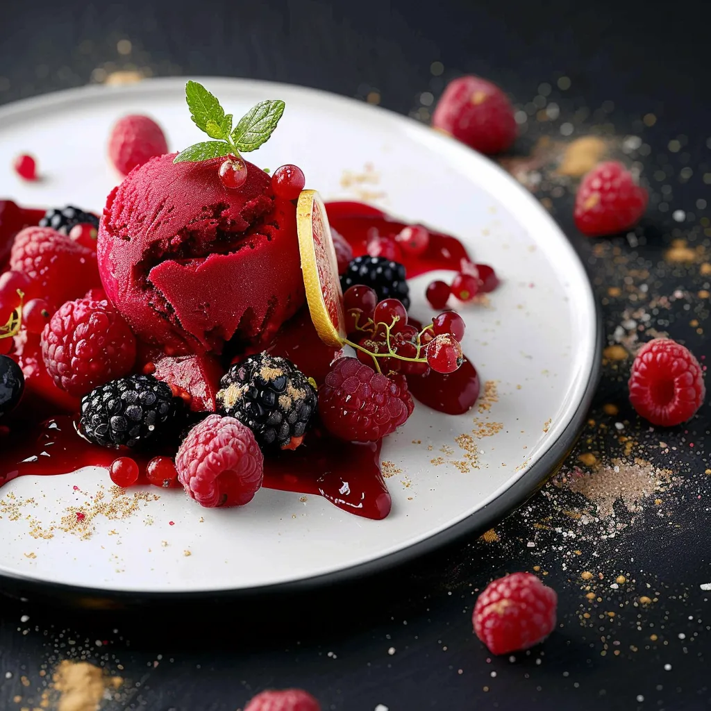 Glace fruits rouges maison