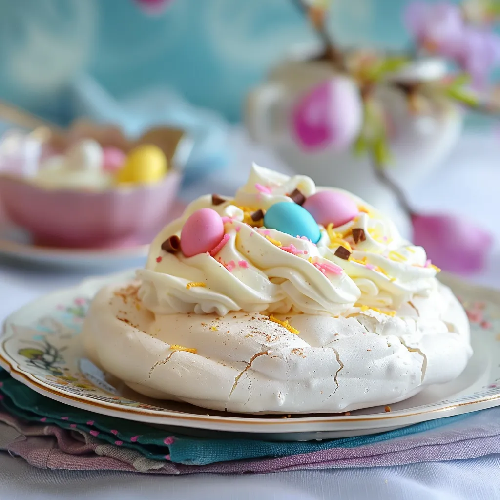 Pavlova élégante pour Pâques